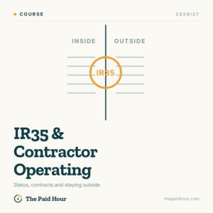 IR35 and Contractor Operating Guide 2026/27 course cover, The Paid Hour